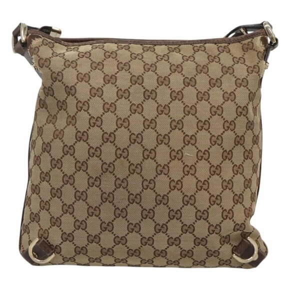 GUCCI GG Canvas Abbey Shoulder Bag Beige Gold 131326 Auth bs26658 - Picture 3 of 16